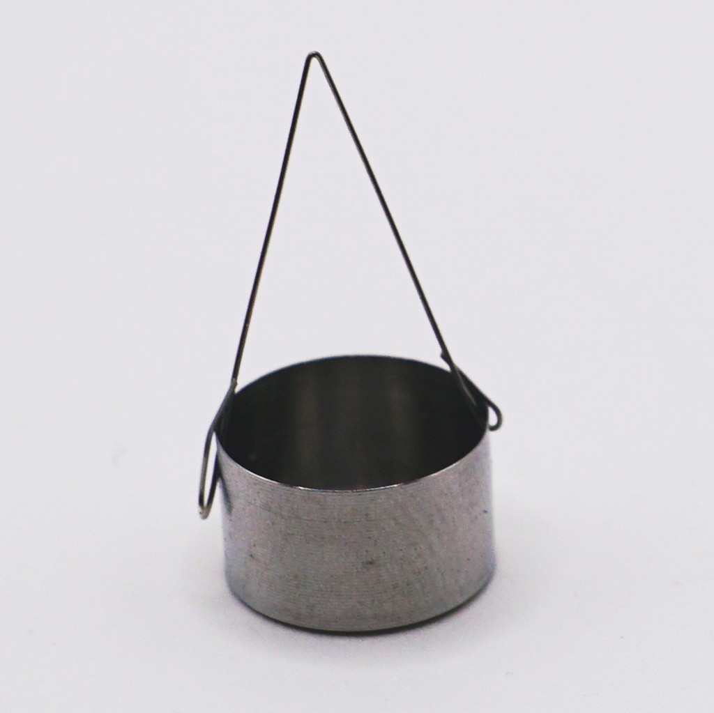 17mm Stainless Steel (7.5mm) Deep Metal Sample Pan (with Handle) (x 2)