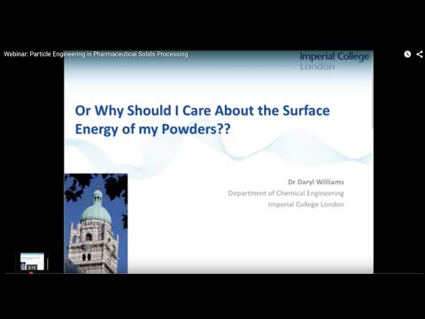 Webinar: Particle Engineering in Pharmaceutical Solids Processing
