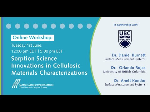 Workshop: Sorption Science Innovations in Cellulosic Material Characterization