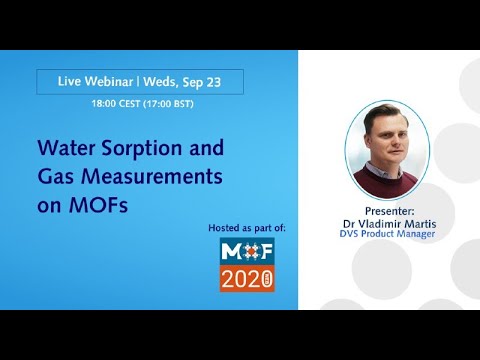 Webinar: Water Sorption and Gas Adsorption Measurements on MOFs